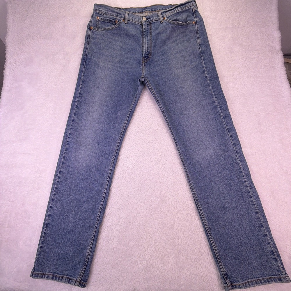VTG Levi's 505 Jeans Men's 38x32 Med Wash Blue‎ Denim Classic Straight